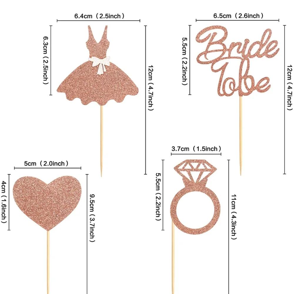 Bride to Be Cupcake Toppers